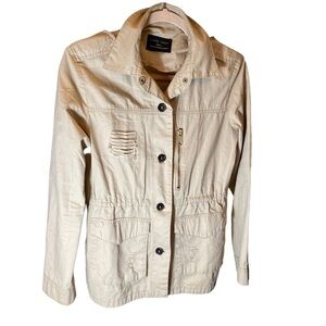 Love tree utility jacket size small with distressing